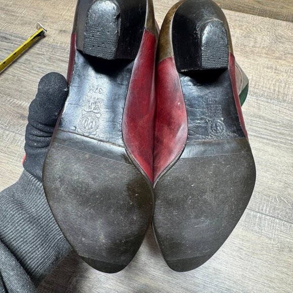 Knee High Leather Patwork Boot Women's Size EU 37.5 - Picture 4 of 7